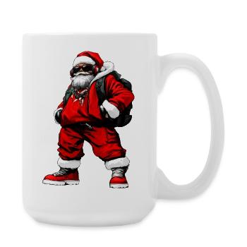 Rapper Weihnachtsmann - Große Tasse 440 ml - Weiß - Rechts