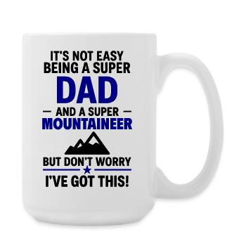 Heart + Mountaineering – Super Papa Mountaineer - Large Mug 440 ml - white - Right