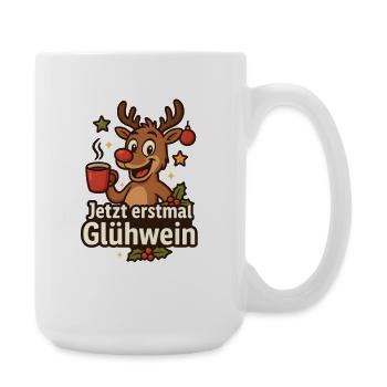 Mulled wine reindeer now for now - Large Mug 440 ml - white - Right