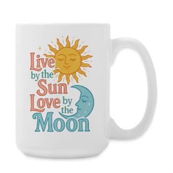 Sun Moon Harmony Quote - Large Mug 440 ml - white - Right