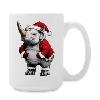Rhinos Christmas - Large Mug 440 ml - white - Right