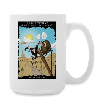 Les vautours - Grande tasse 440 ml - blanc - Droite
