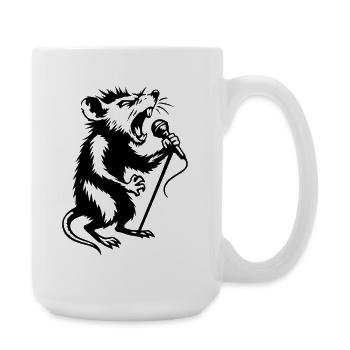 Illustration du Dragon au micro - Grande tasse 440 ml - blanc - Droite