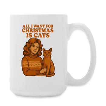 Weihnachten tout ce que je veux pour Noël - Grande tasse 440 ml - blanc - Droite