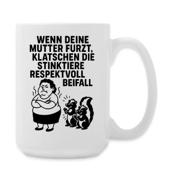 Ta blague de maman Moufette de pet - Grande tasse 440 ml - blanc - Droite