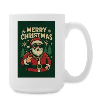 Père Noël frais avec des lunettes de soleil - Grande tasse 440 ml - blanc - Droite