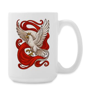 Drapeau épique de l’aigle polonais, cadeau - Grande tasse 440 ml - blanc - Droite