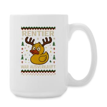 Rentier war Ausverkauft Ugly Christmas - Große Tasse 440 ml - Weiß - Rechts