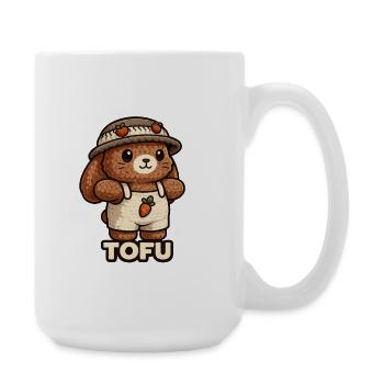 Le crâne de tofu draine le lapin - Grande tasse 440 ml - blanc - Droite