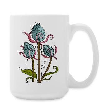 Fleur - Grande tasse 440 ml - blanc - Droite