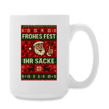 Merry Christmas, you sacks Santa - Large Mug 440 ml - white - Right
