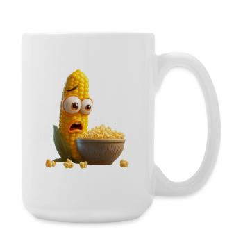 Le maïs en épi est bouleversé - Grande tasse 440 ml - blanc - Droite