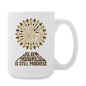 Slow Progress Rocket Snail - Large Mug 440 ml - white - Right