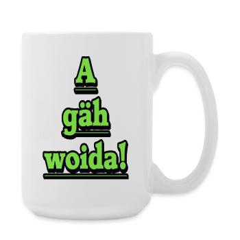 Conception de l’empilement des fautes de frappe néon - Grande tasse 440 ml - blanc - Droite