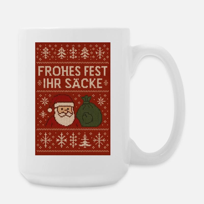 Joyeux Noël, bande de ! - Grande tasse 440 ml - blanc
