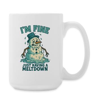 Ironie de la fusion des bonhommes de neige Sarcasme - Grande tasse 440 ml - blanc - Droite