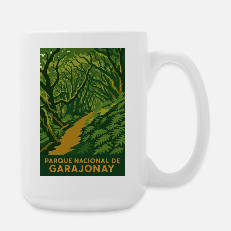 Parque Nacionale de Garajonay - Große Tasse 440 ml - Weiß