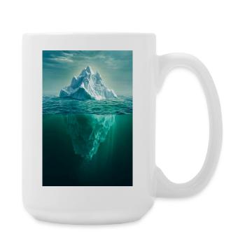 Bergdualität in Ocean Blue - Große Tasse 440 ml - Weiß - Rechts