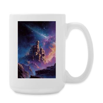 Nebula Castle in Starry Realm - Large Mug 440 ml - white - Right