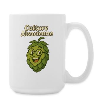 Alsatian culture: Hop mascot - Large Mug 440 ml - white - Right