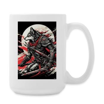 Armure de loup de guerre au clair de lune - Grande tasse 440 ml - blanc - Droite