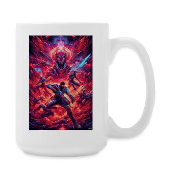 Neon Space Battlefront - Large Mug 440 ml - white - Right