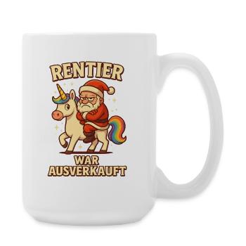 Reindeer was sold out unicorn - Large Mug 440 ml - white - Right