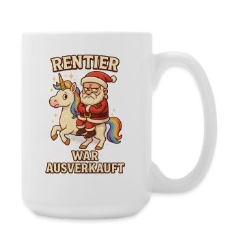 Reindeer was sold out Unicorn Christmas - Large Mug 440 ml - white - Right