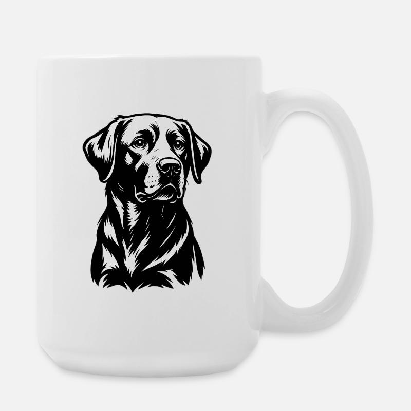 Labrador Hund Illustration – Detailliertes Desig - Große Tasse 440 ml - Weiß