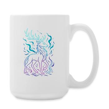 Neon Dragon's Line in Gradient - Large Mug 440 ml - white - Right
