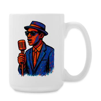 Jazz – Saxophon – Musik - Große Tasse 440 ml - Weiß - Rechts