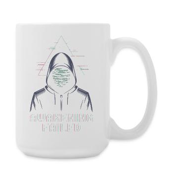 Awakening Failed – Glitch in Kapuze - Große Tasse 440 ml - Weiß - Rechts