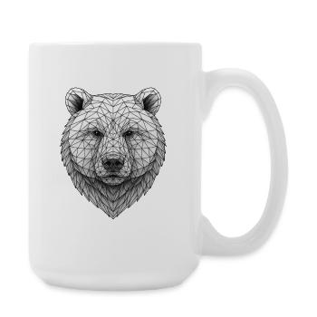 Geometric Bear Head - Large Mug 440 ml - white - Right
