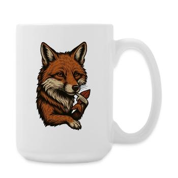 Fuchs im Vintage Stil - Große Tasse 440 ml - Weiß - Rechts