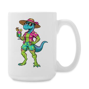 Cocktail Dino Hawaiian Style - Large Mug 440 ml - white - Right