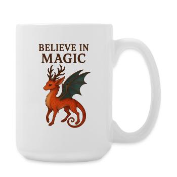 Believe in Magic Drache - Große Tasse 440 ml - Weiß - Rechts