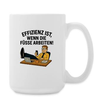 Travailleur à distance détendu au bureau à domicile - Grande tasse 440 ml - blanc - Droite