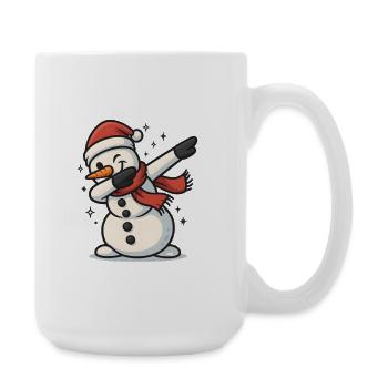 Joyeux Noël, bonhomme de neige - Grande tasse 440 ml - blanc - Droite