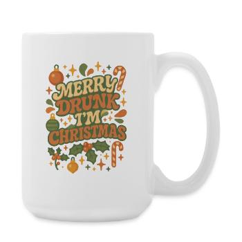 Merry Drunk I'm Christmas - Große Tasse 440 ml - Weiß - Rechts