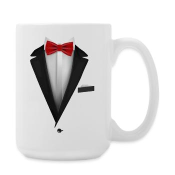 Smoking-Fliege Hochzeitsfest - Große Tasse 440 ml - Weiß - Rechts