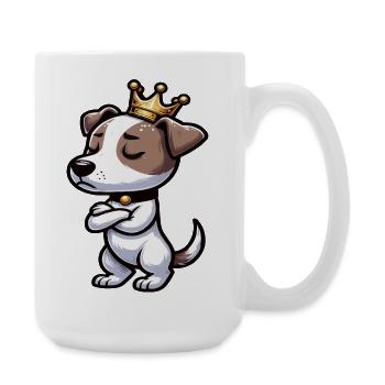 Jack Russel terrier Jack russel liebhaber Jackie - Große Tasse 440 ml - Weiß - Rechts
