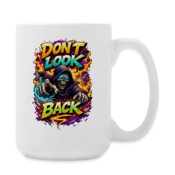Dont Look Back Skeleton Neon - Large Mug 440 ml - white - Right
