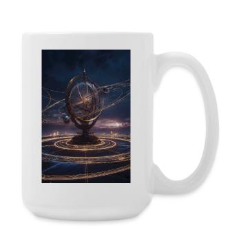 Lichtkräftige Armillarbahn - Große Tasse 440 ml - Weiß - Rechts