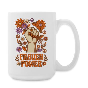 Frauen Power Retro - Große Tasse 440 ml - Weiß - Rechts