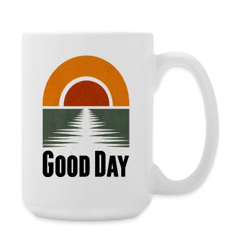 Coucher de soleil sur le lac Bonjour - Grande tasse 440 ml - blanc - Droite