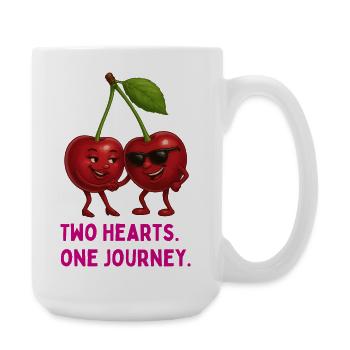 Two Hearts One Journey - Large Mug 440 ml - white - Right