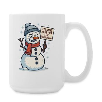Gingerbread Snowman Saying - Large Mug 440 ml - white - Right