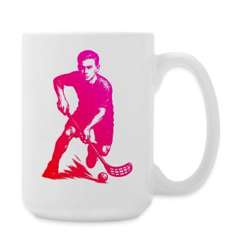 Un motif réservé au floorball - Grande tasse 440 ml - blanc - Droite