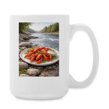 Flusskrebse am Donez - Große Tasse 440 ml - Weiß - Rechts