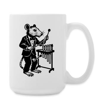Musique de labo de rat en smoking - Grande tasse 440 ml - blanc - Droite